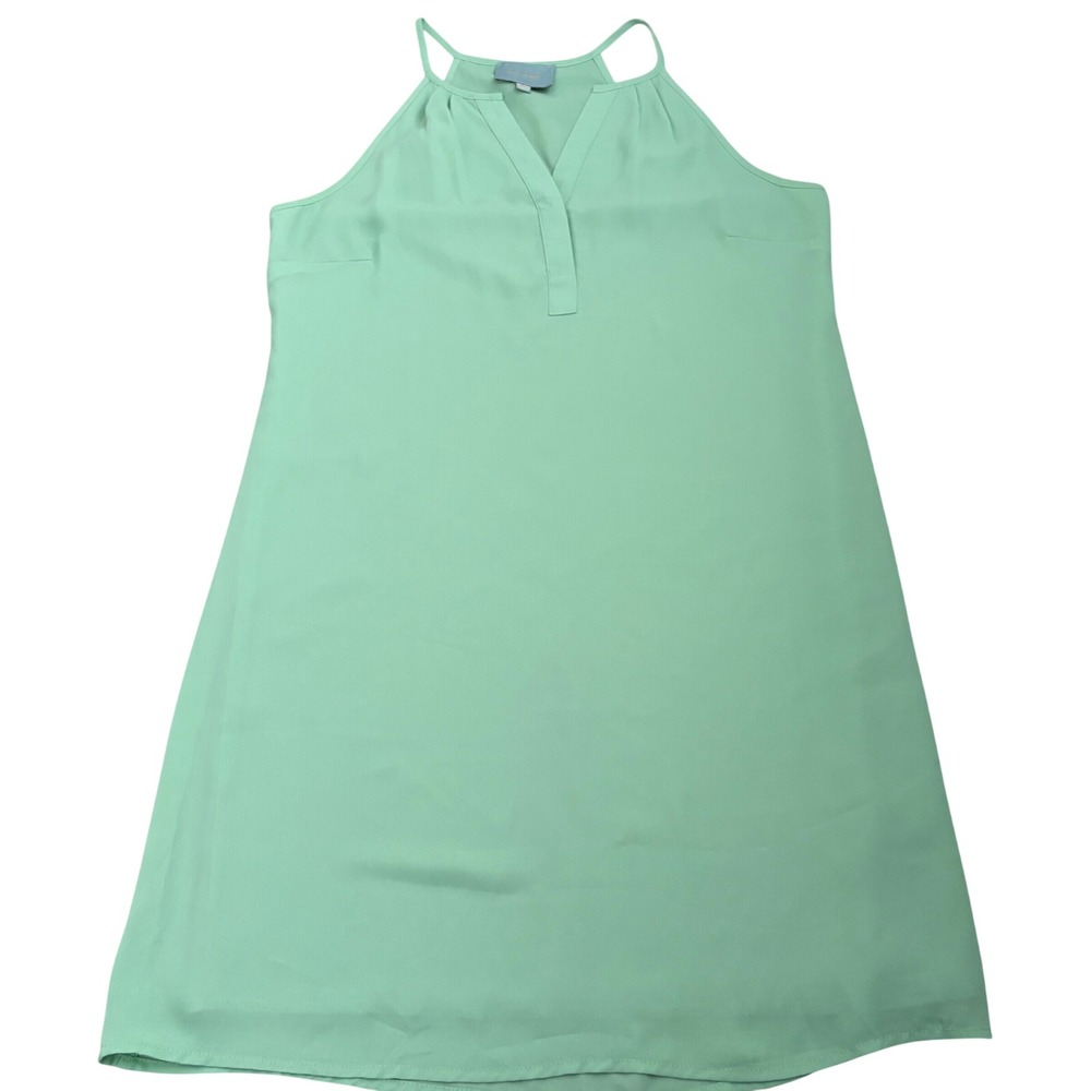 Skies‎ Are Blue Mint Green Halter V-Neck Sleeveless Shift Dress M  Lightweight
